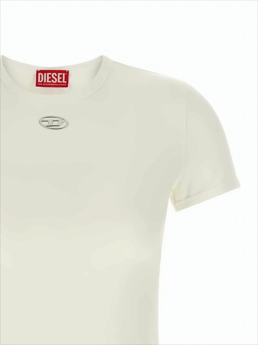 Diesel Fitted Short-Sleeve T-Shirt With Metallic Logo Detail