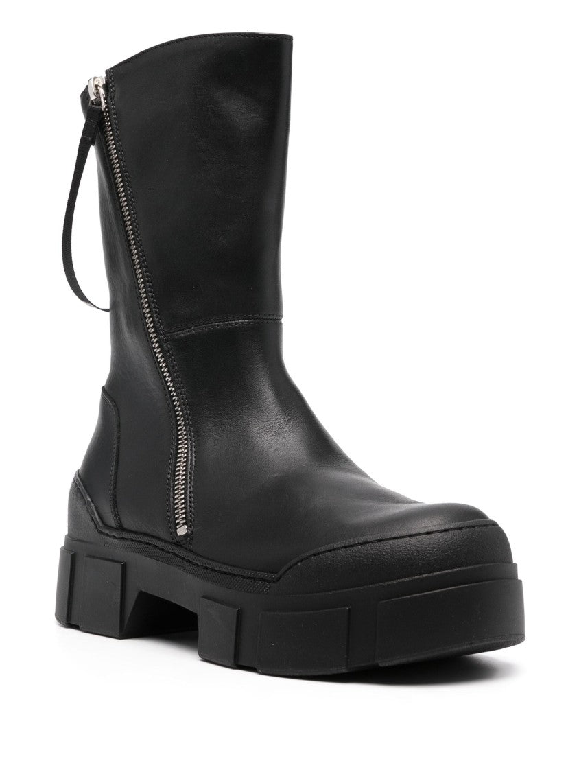 Vic Matié Chunky Platform Ankle Boots With Side Zipper