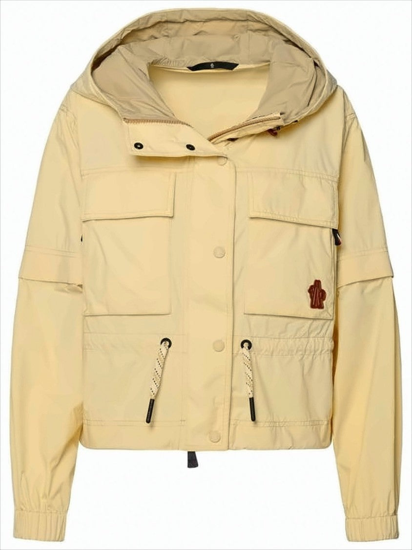 Moncler Cropped Hooded Jacket With Flap Pockets
