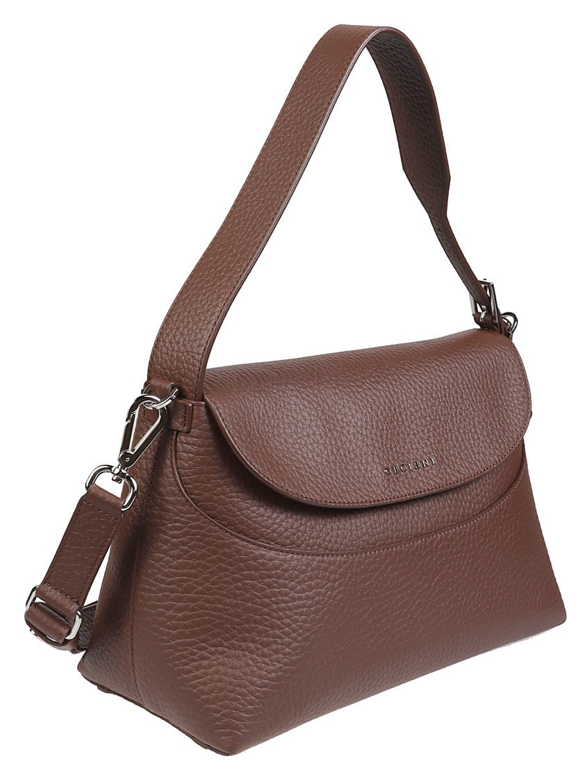 Orciani Nana Soft Pebbled Cow Leather Shoulder Bag