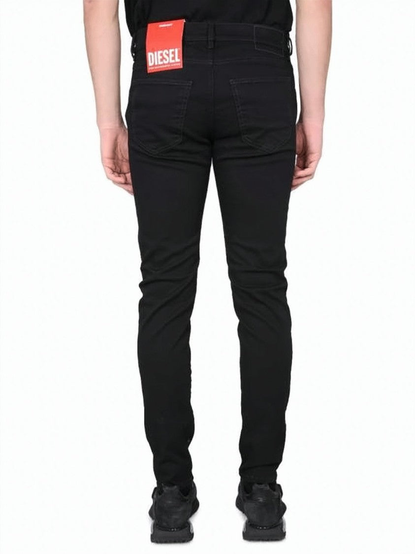 Diesel Slim-Fit Jeans In Black With Tapered Ankle