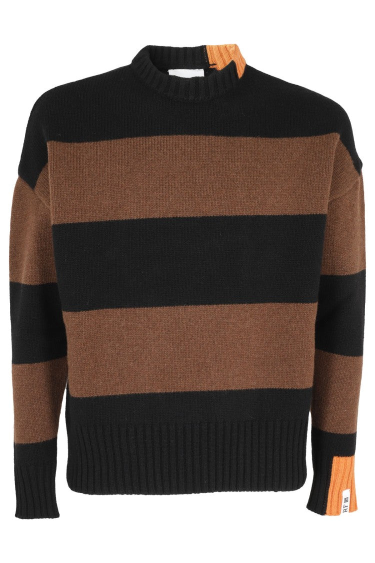 Right For Wide Stripe Knit Sweater