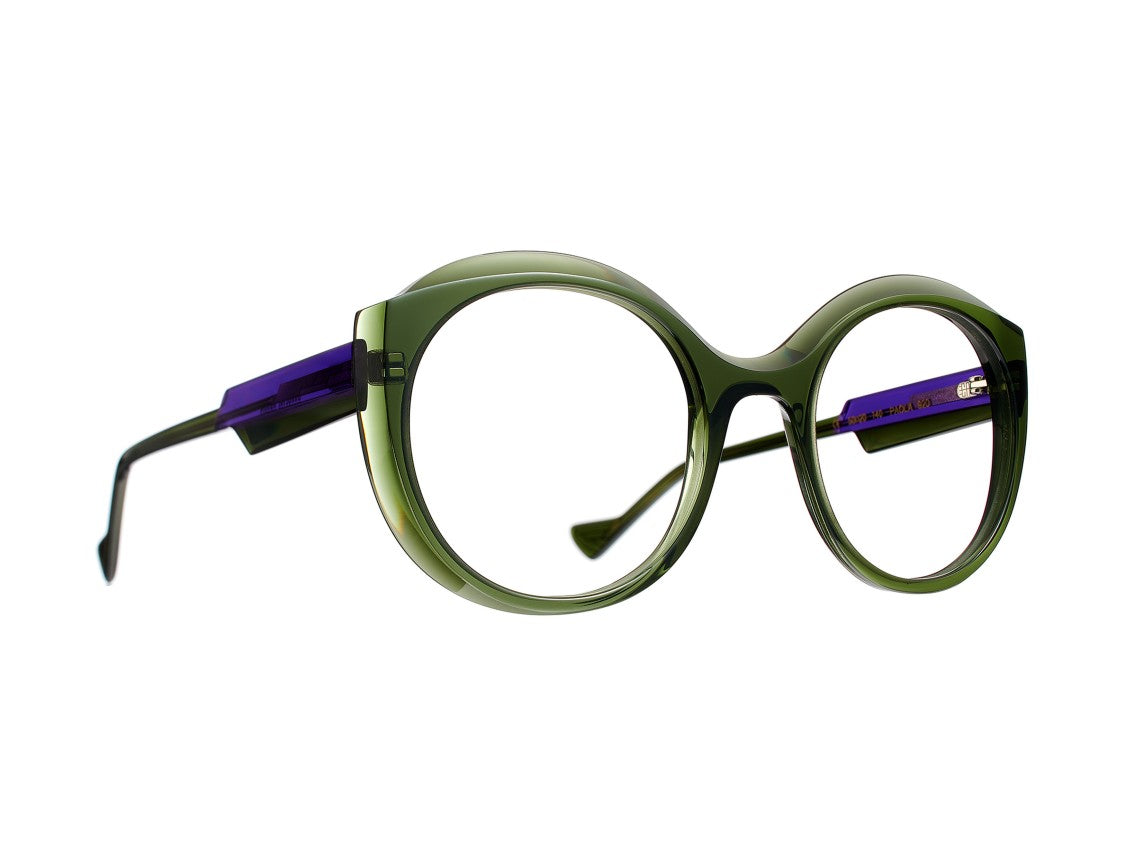 Caroline Abram Purple Paola Rounded Acetate Sunglasses