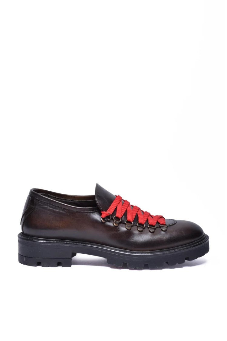 Ton Gout Lace-Up Shoes With Lug Sole - Brown