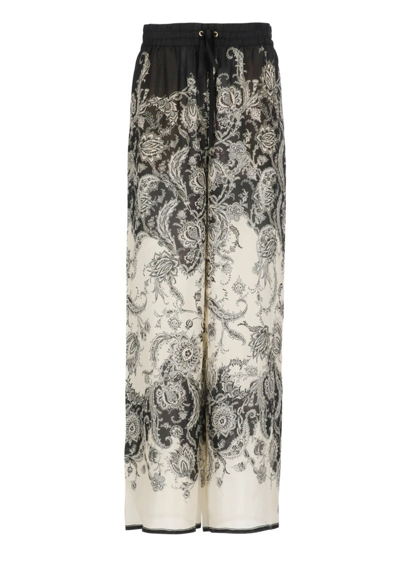 Zimmermann Ivory Silk Pants