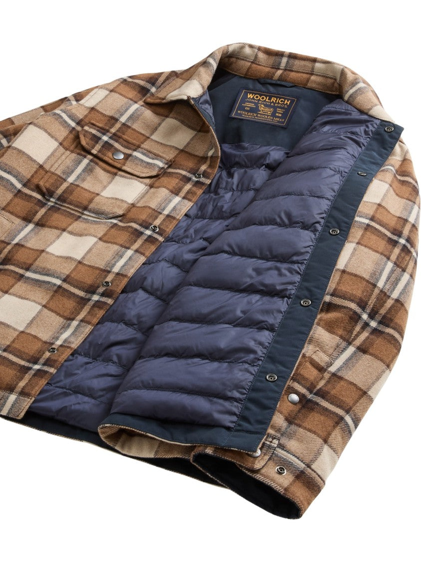 Woolrich Padded Alaskan Check Wool-Blend Shirt-Jacket