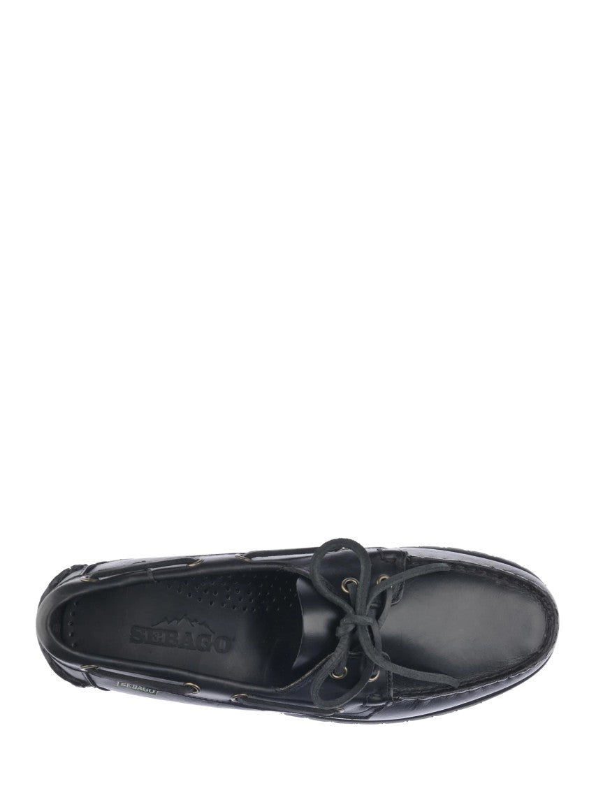 Sebago Moccasin-Style Leather Flat Shoes With Rugged Sole