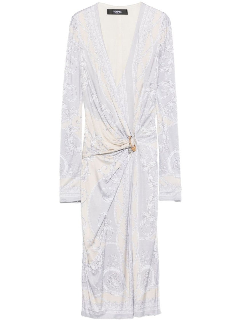 Versace Knee-Length Dress With Medusa Safety Pin Detail