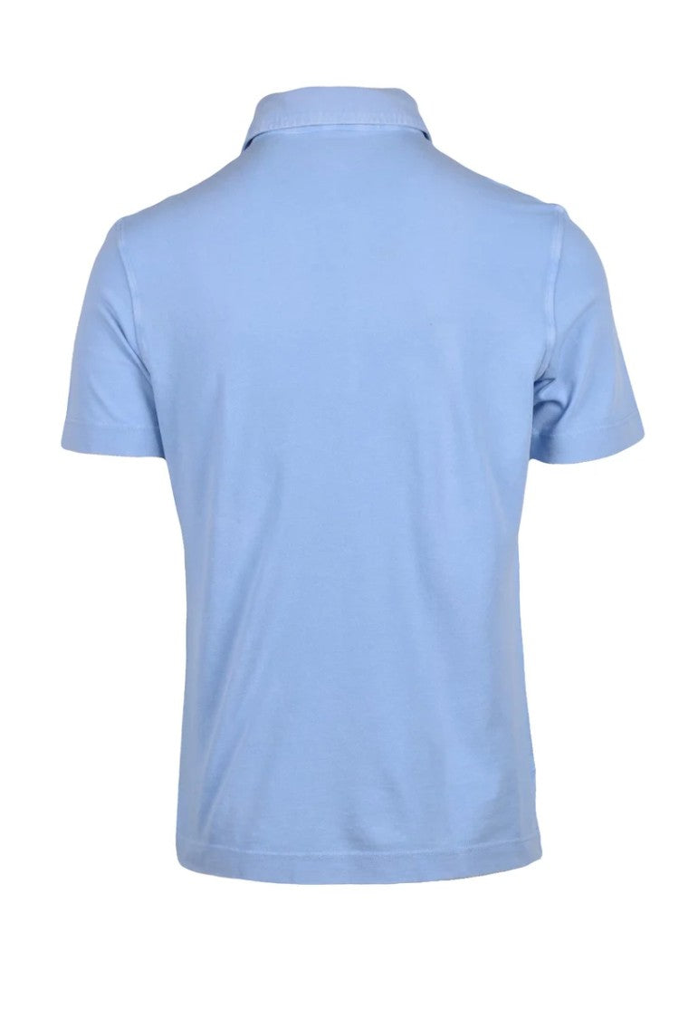 Drumohr Light Blue Cotton Polo Shirt