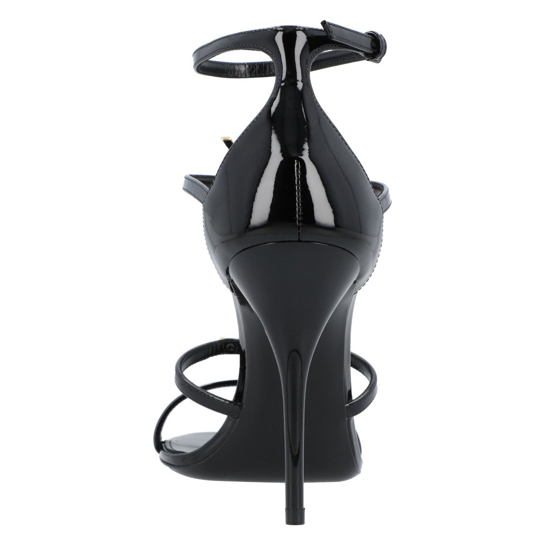 Saint Laurent Cassandra Sandals In Patent Leather Black