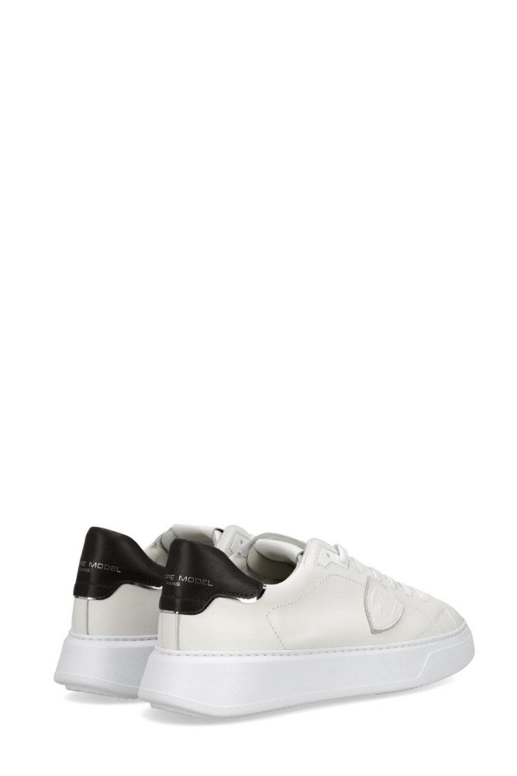 Philippe Model White Low-Top Leather Sneakers