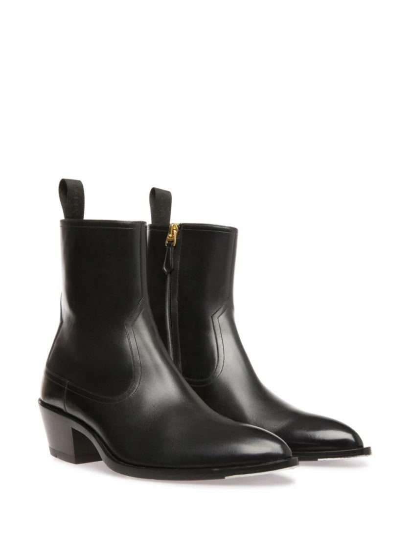 Bally Black Leather Ankle Booties