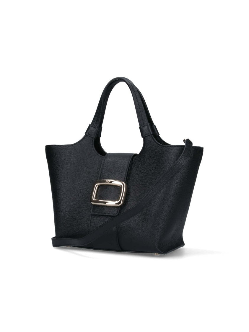 Roger Vivier Mini Tote Bag With Iconic Gold Buckle