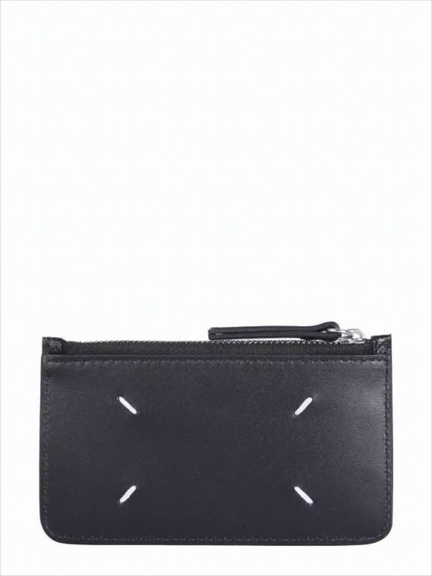 Maison Margiela Calf Leather Wallet With Minimalist Design And Distinctive Stitches