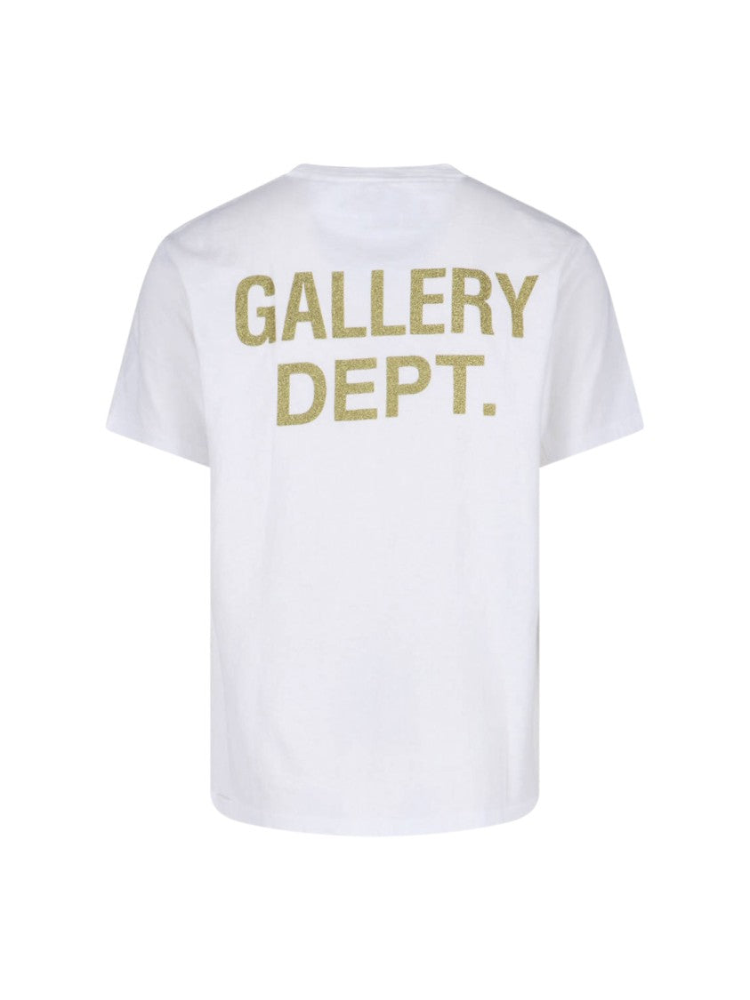 Gallery Dept. White Contrasting Logo Cotton T-Shirt