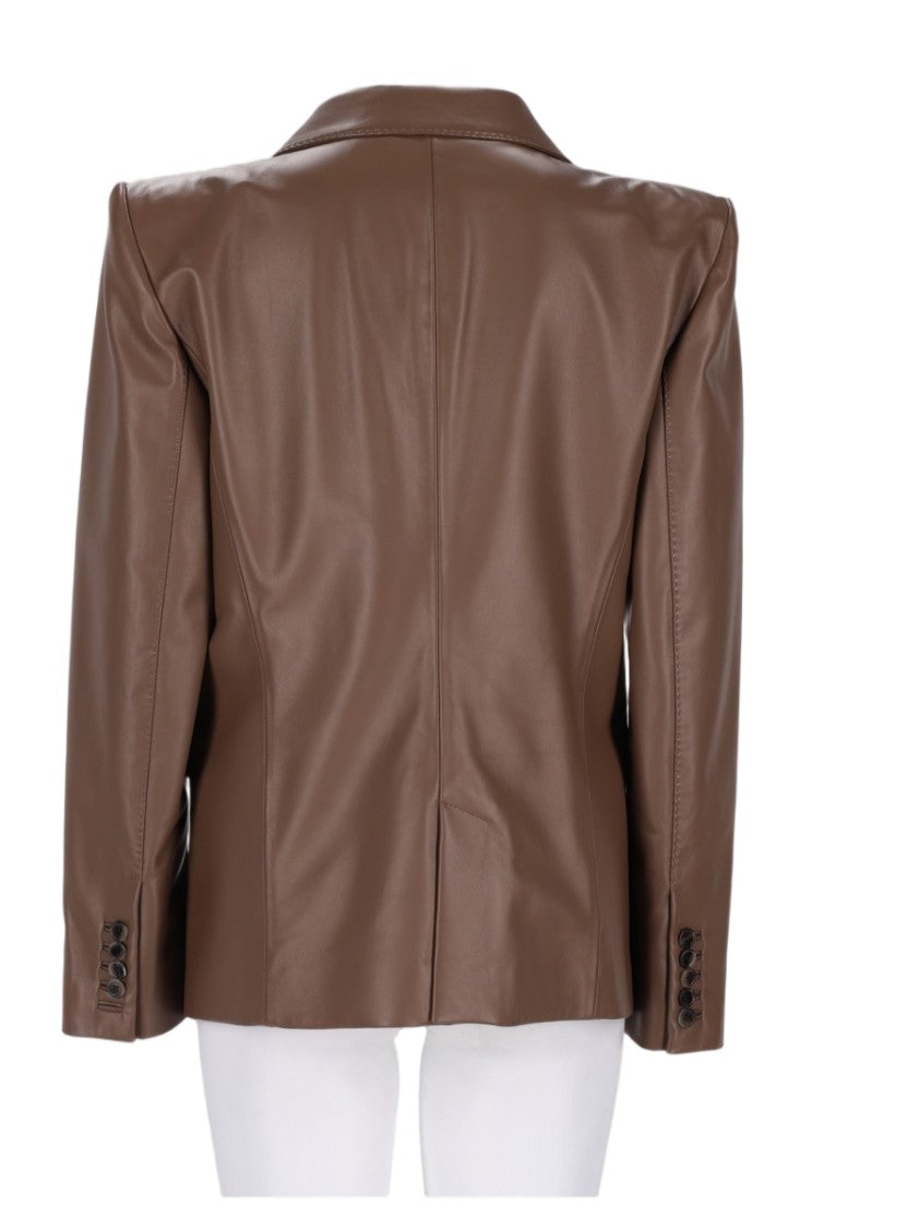Tom Ford Tailored Brown Lamb Leather Jacket