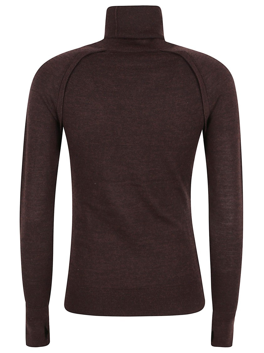 Victoria Beckham Merino Wool High Neck Top