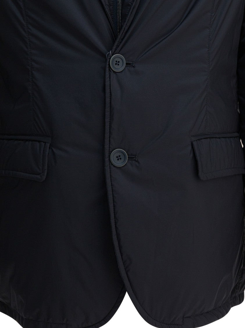 Herno Tailored Black Blazer With Wool-Cashmere Blend