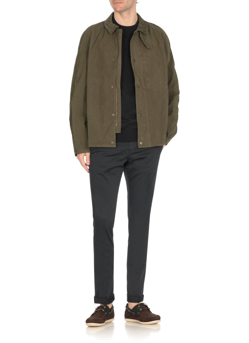 Barbour Olive Green Tracker Casual Cotton Jacket
