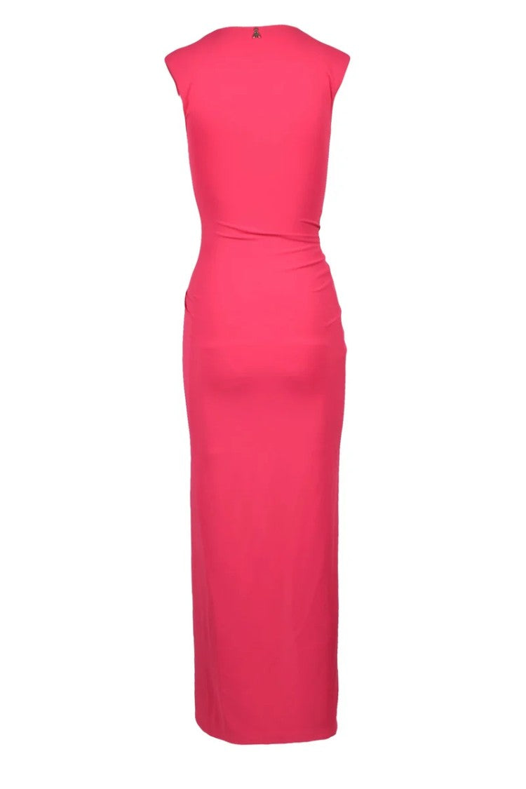 Patrizia Pepe Long Dress Side Slit - Fuchsia