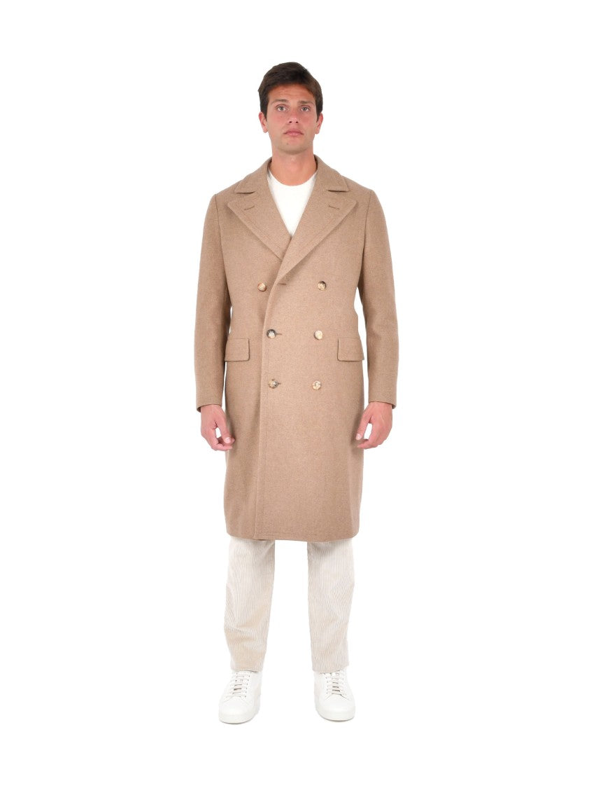 Boglioli Double-Breasted Tailored Coat With Martingale Belt