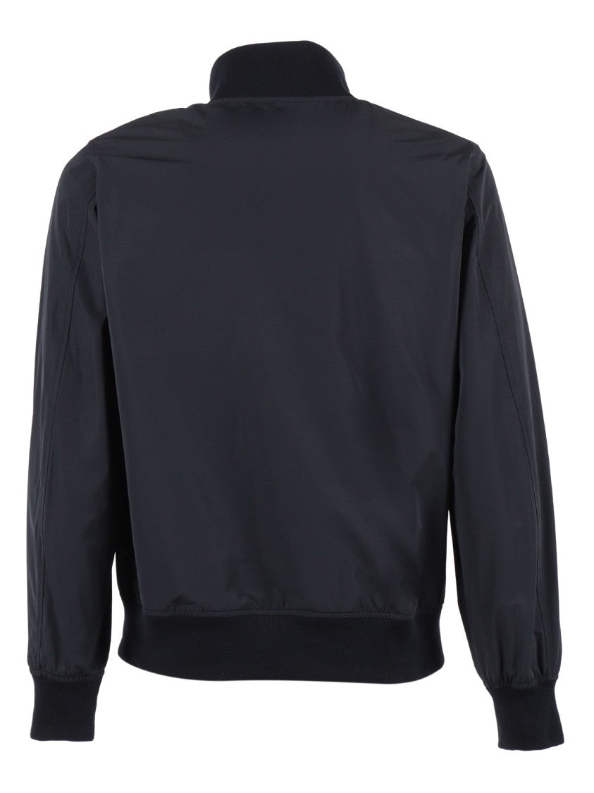 Aspesi Minimalist Black High Collar Casual Jacket
