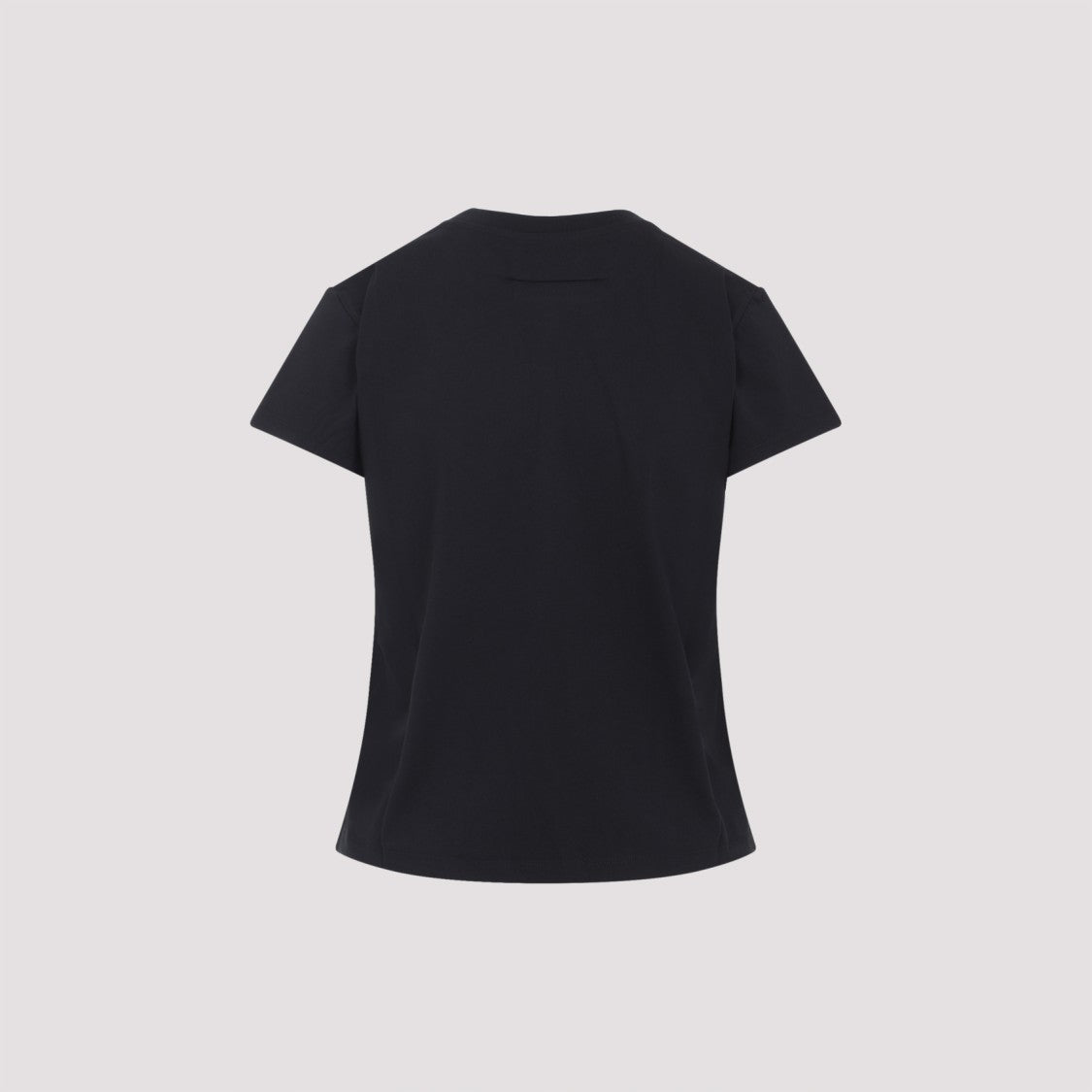 Mm6 By Maison Margiela Fitted Black Cotton T-Shirt With Design