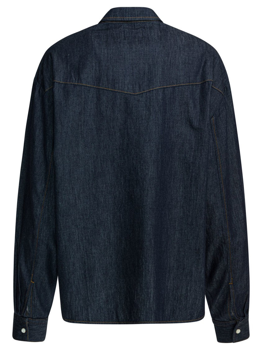 Khaite Classic Denim Jacket With Structured Collar