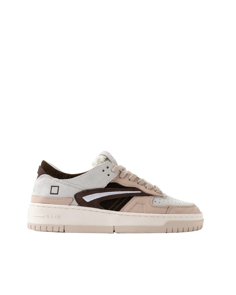 D.A.T.E Low-Top Sneakers In Logic Fondo Crust Leather And Suede