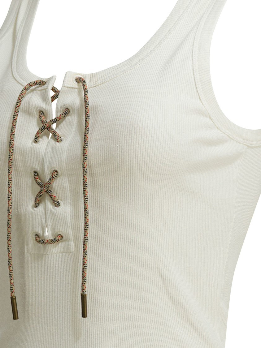 Burberry Scoop Neck Ribbed Top