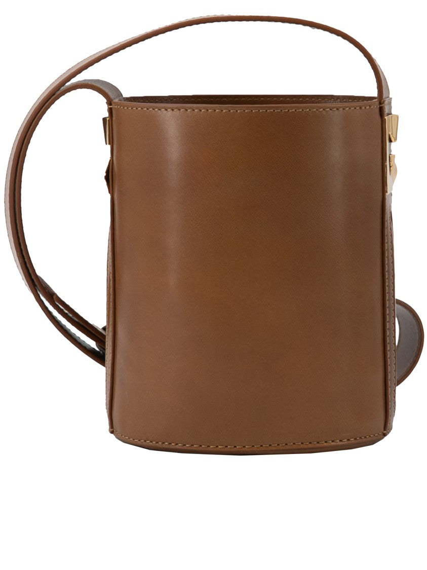 Gherardini Lisa Small Structured Brown Bucket Bag