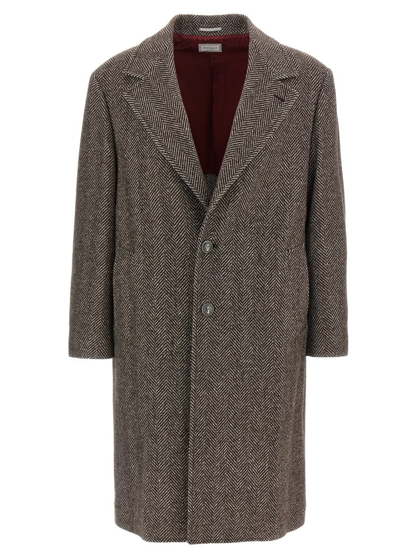 Brunello Cucinelli Single-Breasted Cashmere Coat