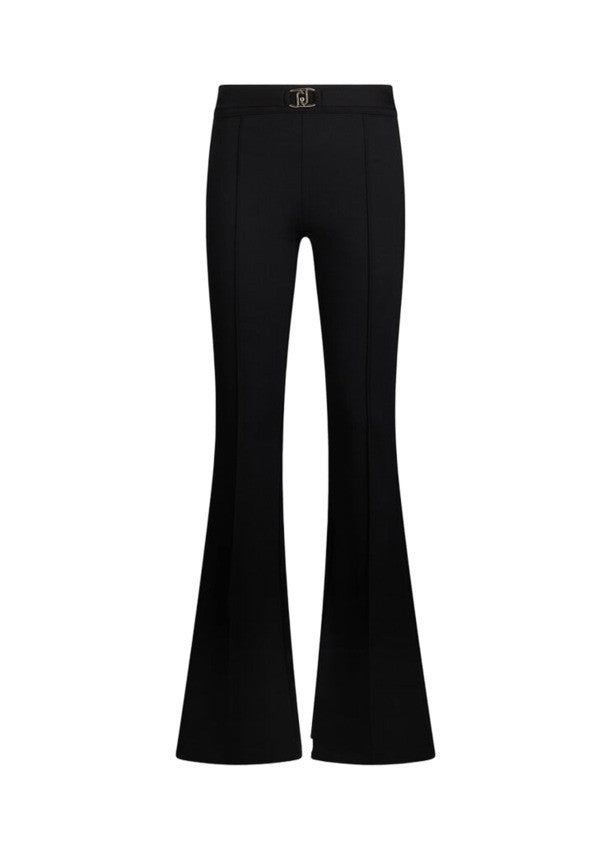 Liu Jo High-Waisted Flared Trousers With Monogram Belt