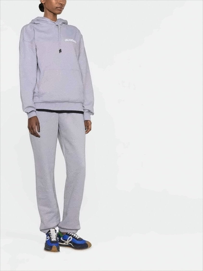 Jacquemus Relaxed Fit Light Grey Cotton Sweatpants