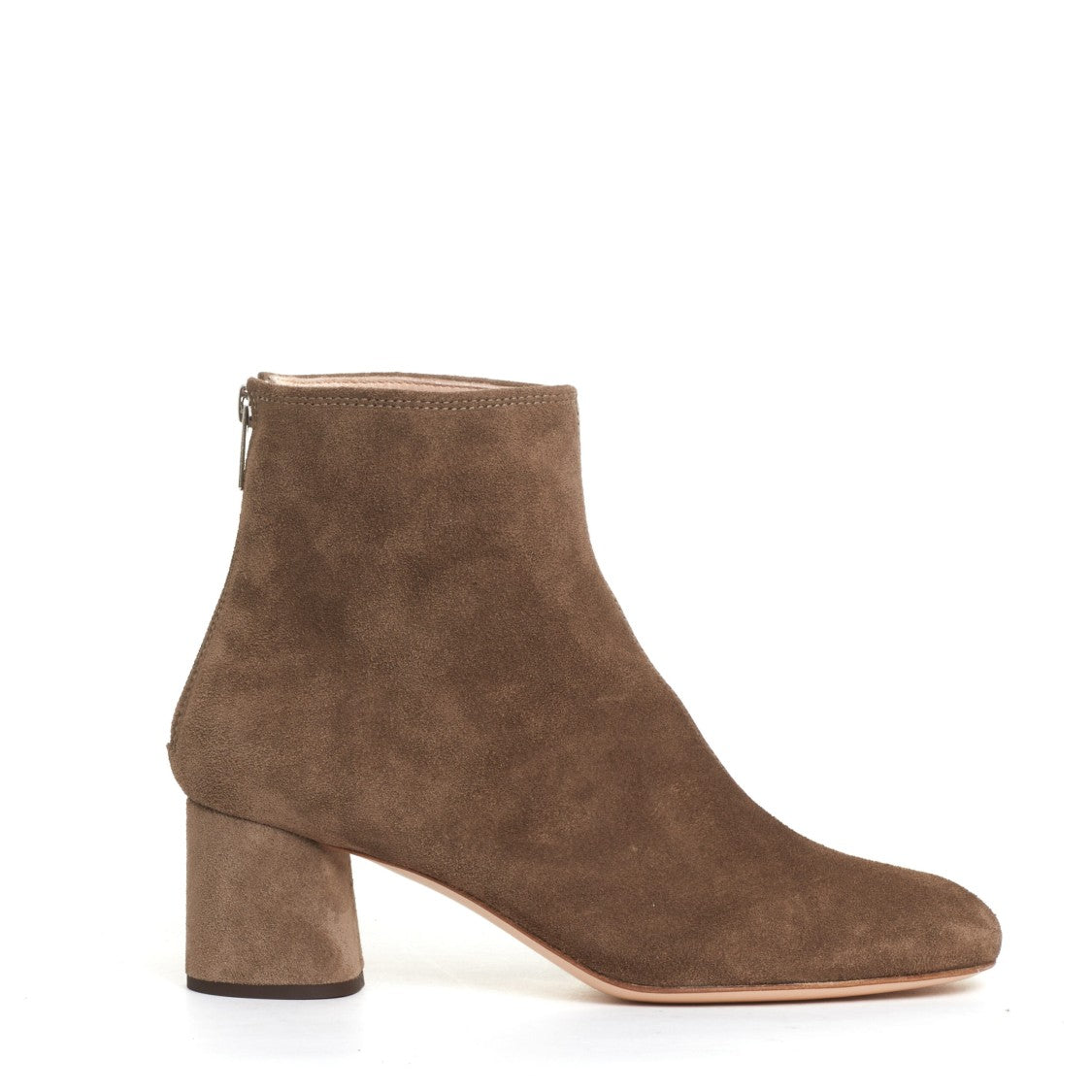 Agl Taupe Suede Ankle Boot Heel 60Mm