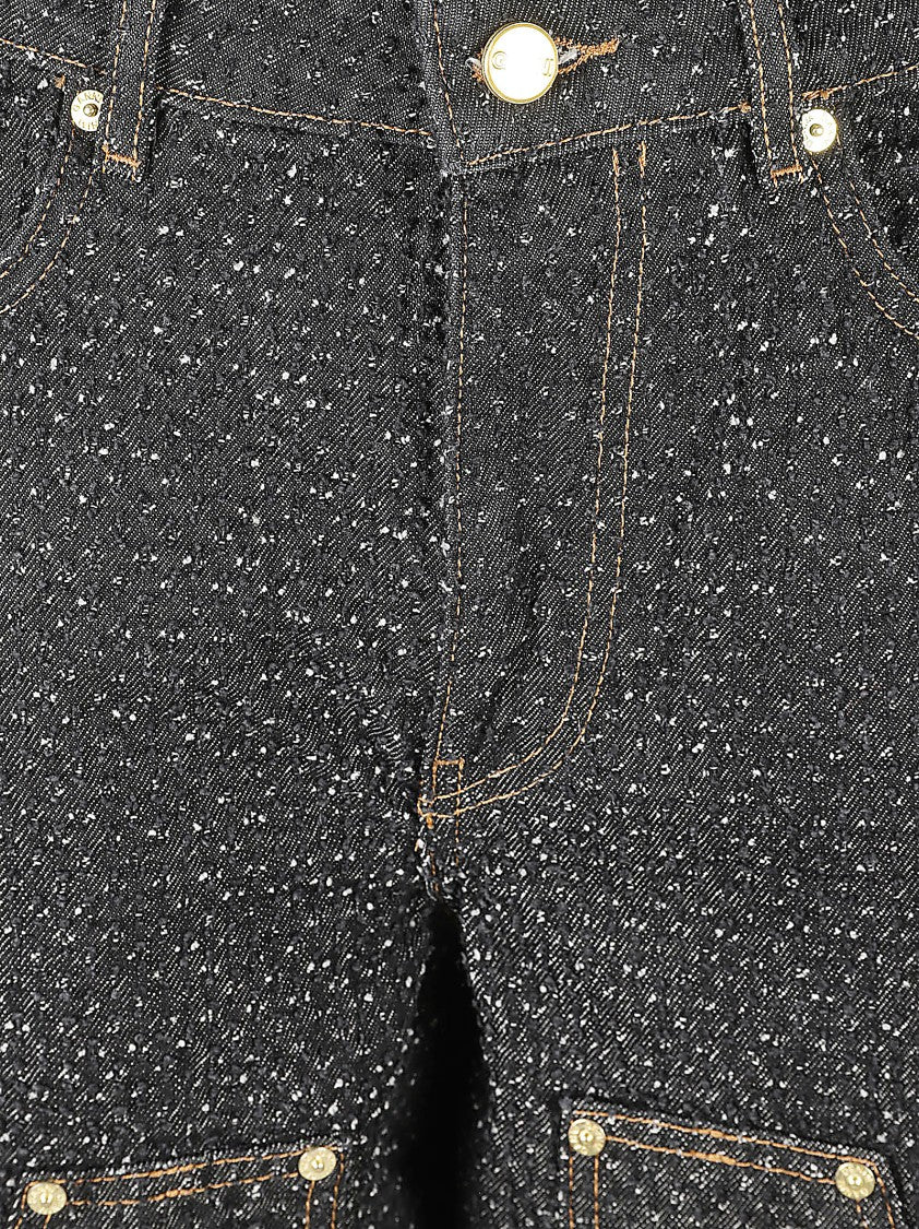 Ganni High-Waisted Black Jeans With Wide Legs