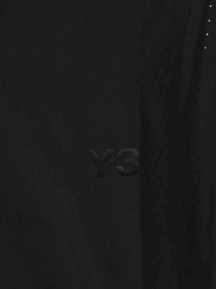 Y-3 Short-Sleeved Polo Shirt With Perforated Shoulder Details