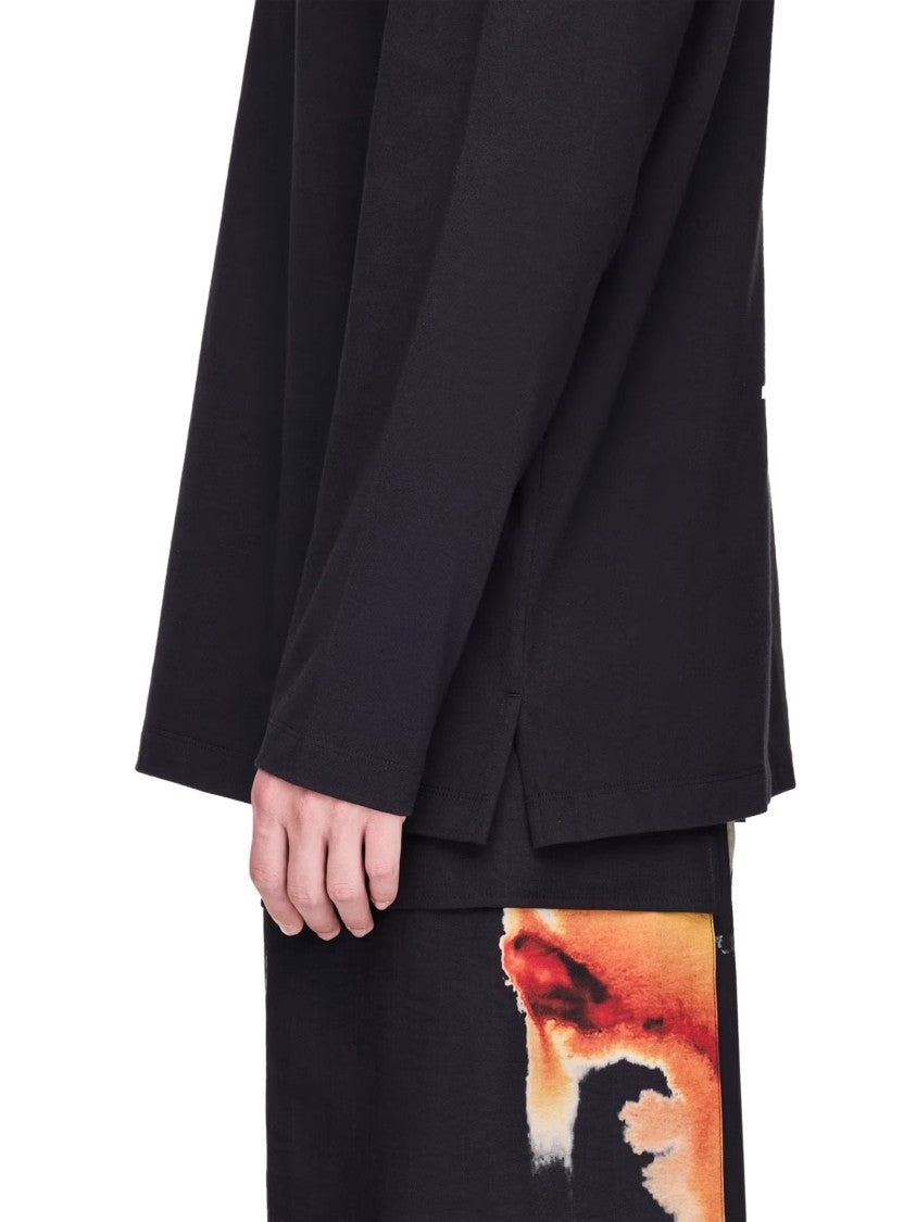 Y-3 Long-Sleeve Casual Shirt With Graphic Print