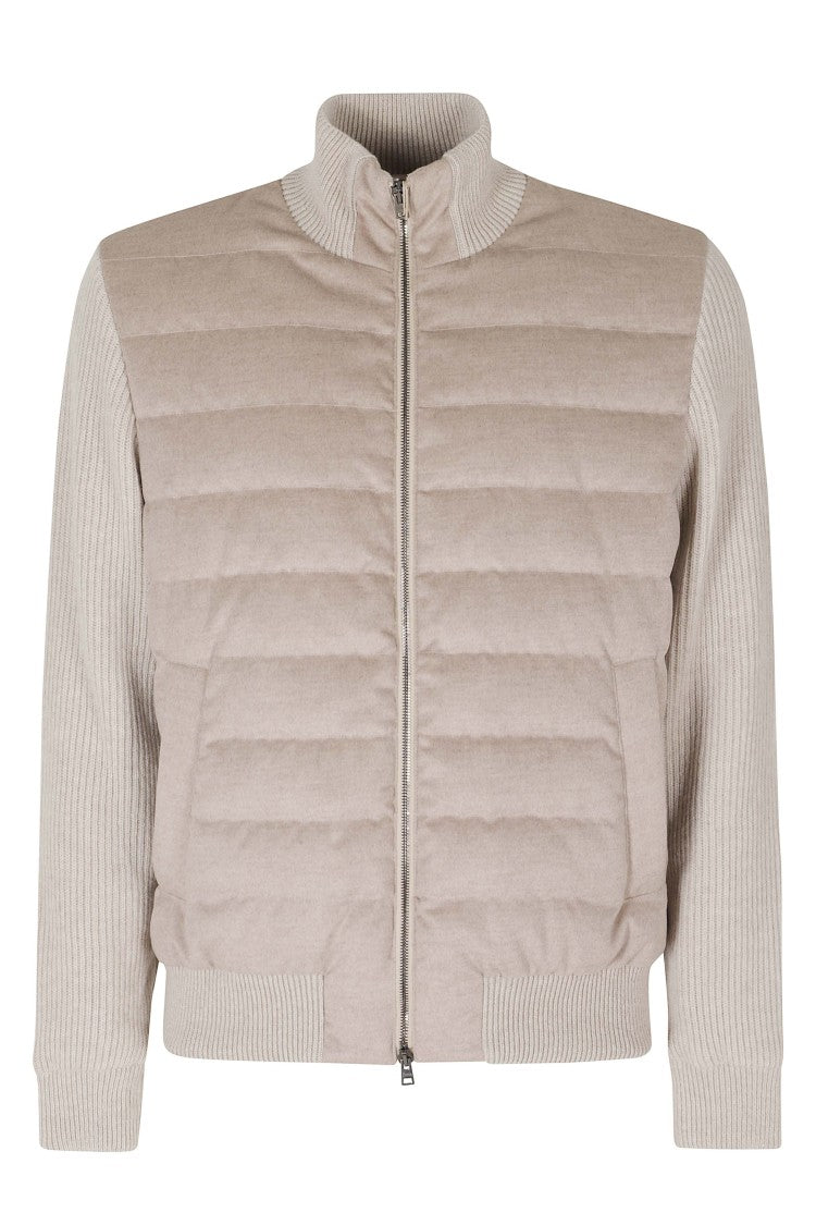 Herno Quilted Flannel Resort Jacket With High Collar