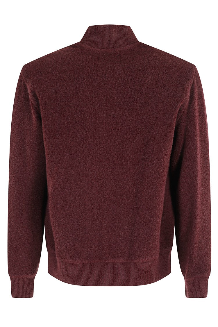 Circolo 1901 Burgundy Wool-Blend Bomber Jacket