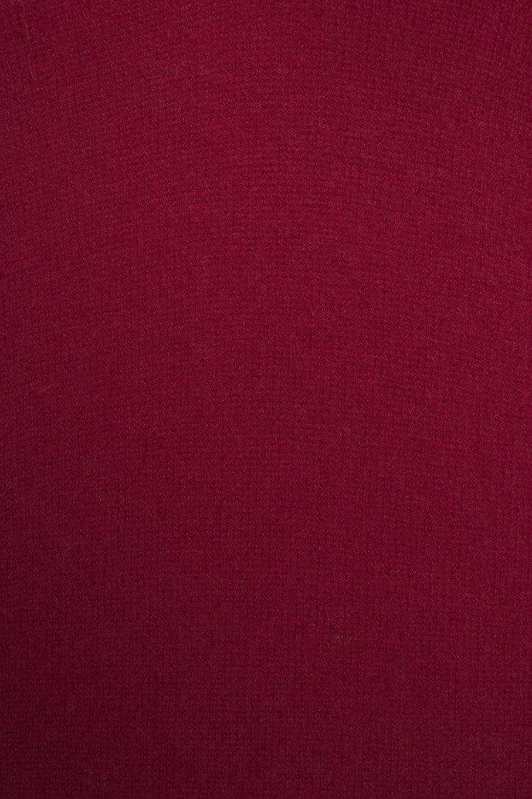 Crush Cashmere V-Neck Pullover With Ribbed Cuffs