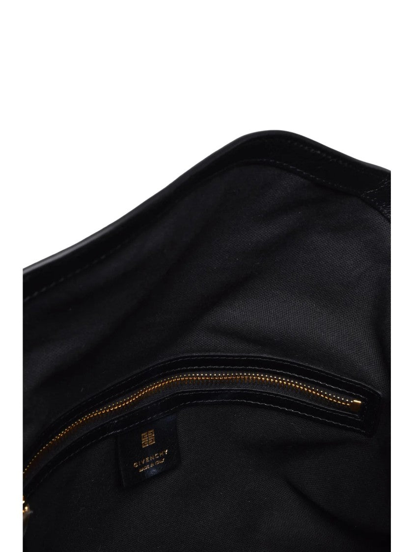 Givenchy Black Leather Voyou Shoulder Bag