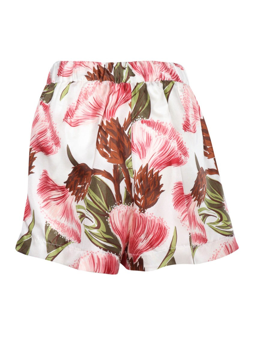 P.A.R.O.S.H. Floral Print Silk Shorts