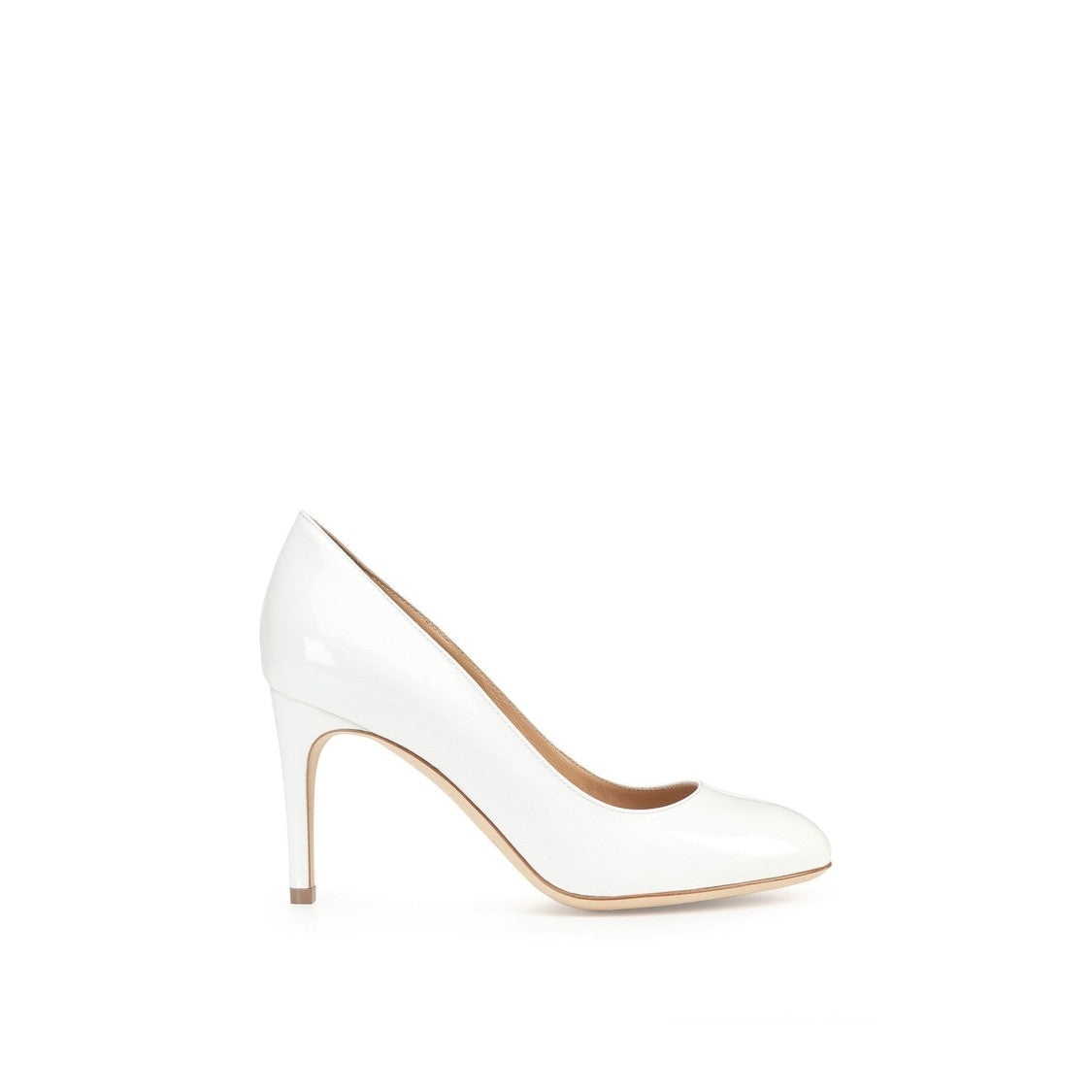 Sergio Rossi White Leather Pumps With Sleek Design