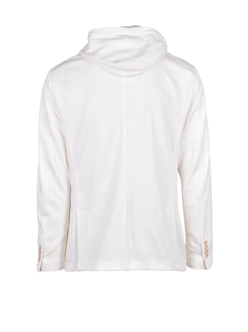 Eleventy White Linen Cotton Blazer