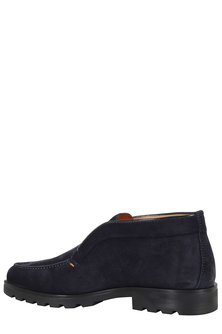 Santoni Rock Ankle Boot In Suede