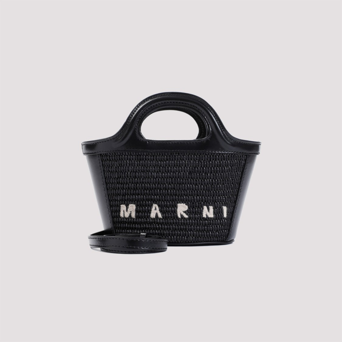 Marni Logo-Embroidered Straw Bag