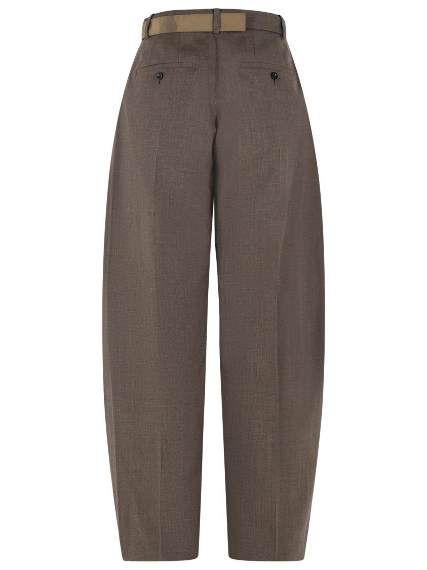 Sacai Brown Wool Trousers