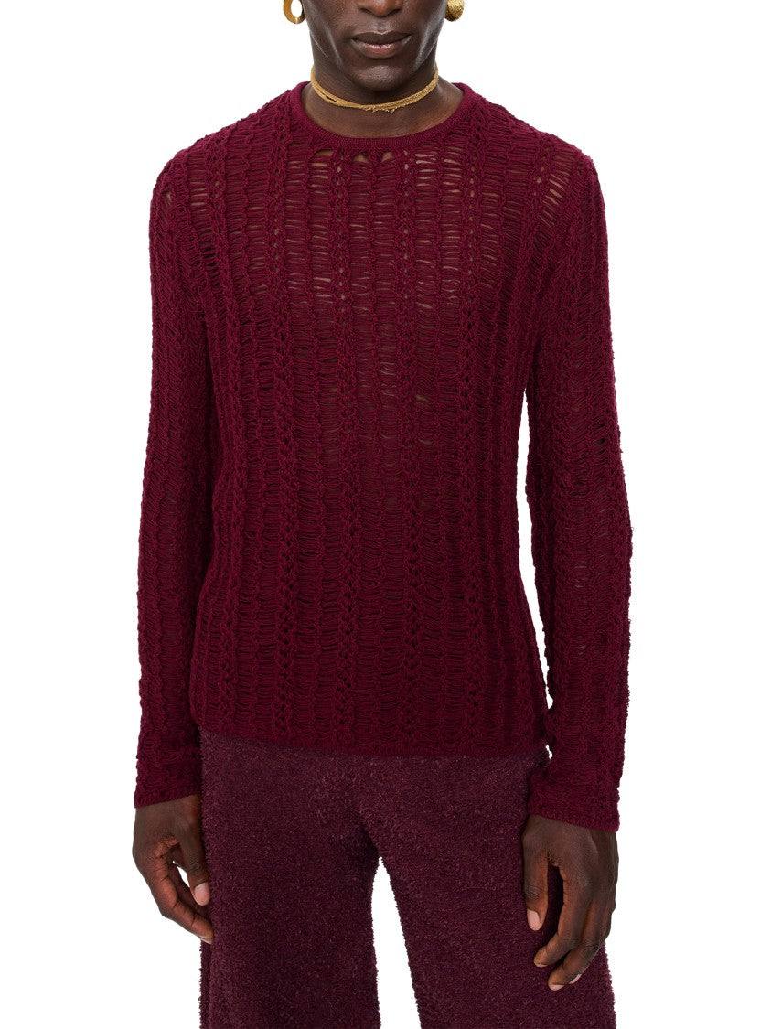 Séfr Textured Open-Knit Sweater With Relaxed Fit