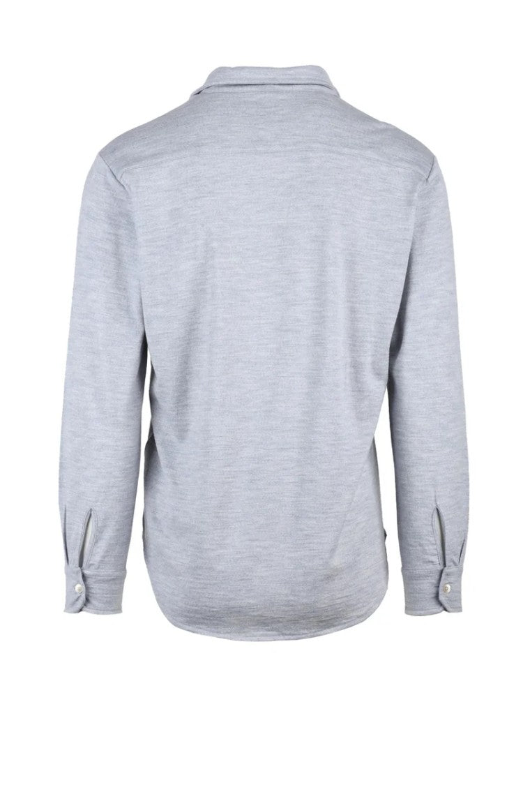 Eleventy Wool Cashmere Shirt - Light Grey